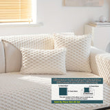 Plush Nordic Sofa Slipcover - Dog-Friendly Sofa Protector, Nordic Plush Slipcover, Non-Slip Couch Cover