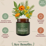 ALLEVIATE DMSO Muscle & Joint Relief Cream for Post-Workout Recovery, Athletic Recovery Cream, Fast Absorbing Formula, Daily Muscle Comfort