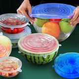 Lids for Kitchen Microwave Bowl - Silicone Food Covers, Microwave Bowl Seal, Leak-Proof Lid Set