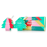 Happy Holidays Holiday Tree Gift Set – Festive Body Buffers — eucalyptus, garland, exfoliating