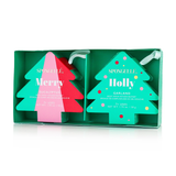 Happy Holidays Holiday Tree Gift Set – Festive Body Buffers — eucalyptus, garland, exfoliating