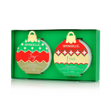 Deck the Halls Holiday Ornament Gift Set – Festive Body Buffers — snowberry, persimmon, exfoliating