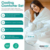 Cooling Eucalyptus Silk Comforter Set – Breathable All-Season Sleep Collection, moisture-wicking bedding, vegan comforter set, hypoallergenic sleep essentials