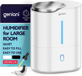 GENIANI Huron 4L Cool Mist Humidifier with Aromatherapy, White - Bedroom Comfort, Indoor Plant Care, Nursery Essentials