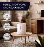 GENIANI Huron 4L Cool Mist Humidifier with Aromatherapy, White - Bedroom Comfort, Indoor Plant Care, Nursery Essentials