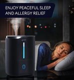 GENIANI Huron 4L Cool Mist Humidifier with Aromatherapy, Black - Bedroom Comfort, Indoor Plant Care, Nursery Essentials