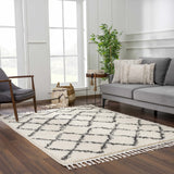 Wallagrass Trellis Shag Area Rug – plush comfort, Moroccan style, textured design