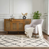 Wallagrass Trellis Shag Area Rug – plush comfort, Moroccan style, textured design