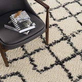 Wallagrass Trellis Shag Area Rug – plush comfort, Moroccan style, textured design