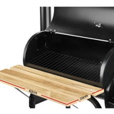 Grillz 2-in-1 Offset BBQ Smoker and Charcoal Grill - Black, Outdoor Cooking Station, Backyard Barbecue Pit, Smokehouse Cooker