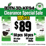 BOTN KF94 3D Large 100pcs Clearance Special
