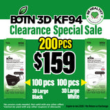 BOTN KF94 3D Large 200pcs Clearance Special