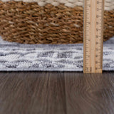 Alya Charcoal Textured Medallion Rug – modern elegance, plush comfort, polyester