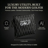 Premium Leather Golf Utility Pouch with 360° Swivel Clip and Soft Lining, Valuables Organizer, Golf Bag Accessory, Travel Essentials Carrier