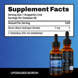Upgraded Boron Nano Mineral Liquid Supplement Maximum Bioavailability Hormone Support Energy Focus, Nano Minerals, Testosterone Support, Cognitive Health