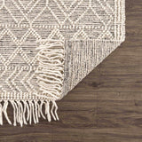 Ramsbury Wool-Blend Farmhouse Area Rug – handwoven, geometric, cozy