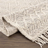 Ramsbury Wool-Blend Farmhouse Area Rug – handwoven, geometric, cozy