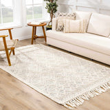 Ramsbury Wool-Blend Farmhouse Area Rug – handwoven, geometric, cozy