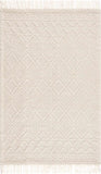 Ramsbury Beige Trellis Wool-Blend Rug – handwoven, textured, artisanal