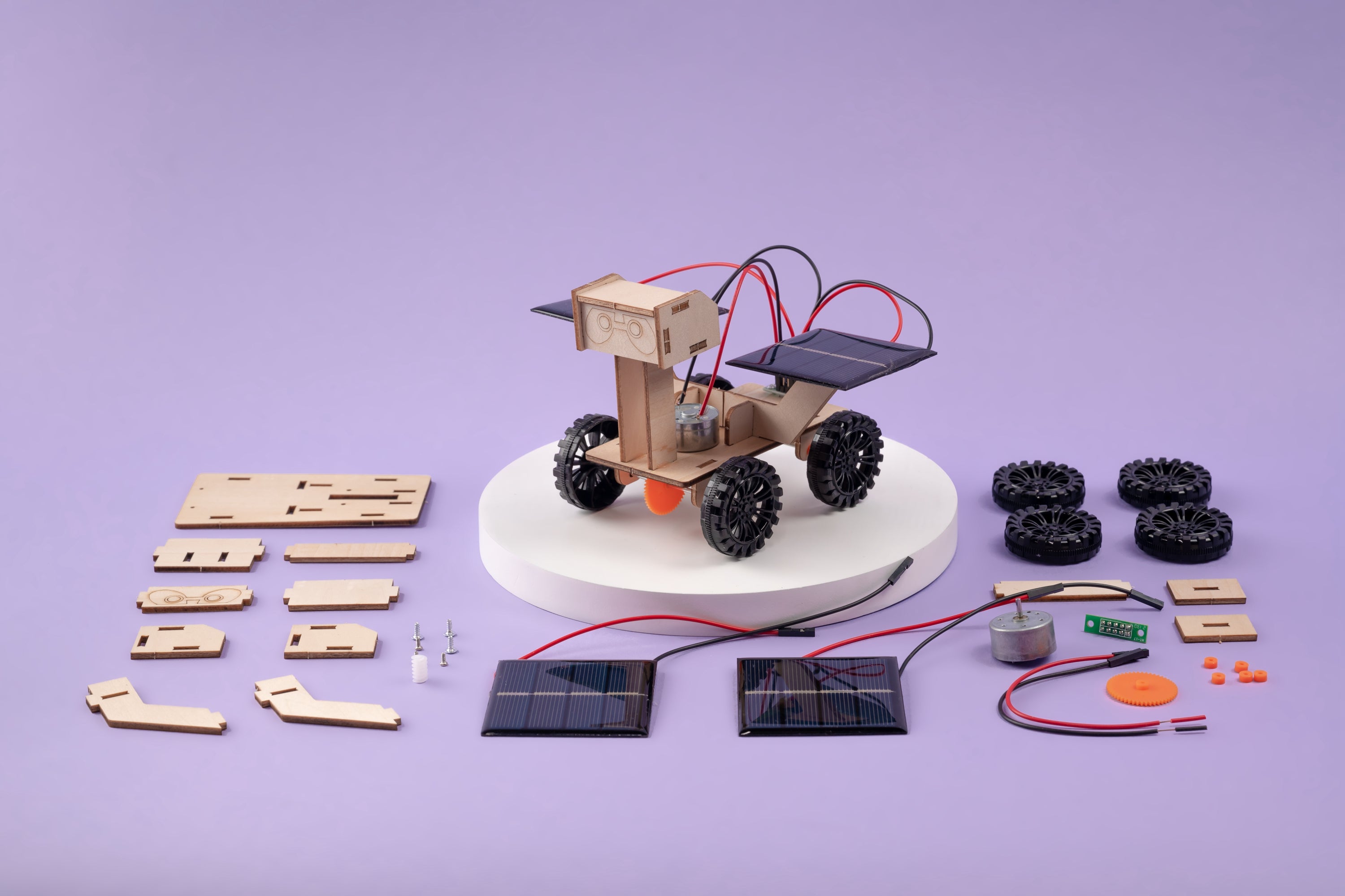 Solar Rover Toy Solar Powered Mars Exploration Rover DIY Kit, Educational STEM Toy – S ...