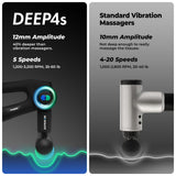 DEEP4s Percussion Massage Gun for Deep Tissue Muscle Recovery, Handheld Muscle Massager, Targeted Pain Relief, Professional Percussion Therapy