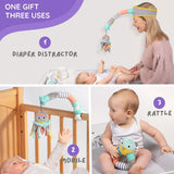 Deluxe Dingle Dangle Baby Gift Set – 3-in-1 Sensory Play Bundle — multifunctional, newborn gift, developmental