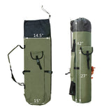 Portable Nylon Fishing Rod and Tackle Storage Bag - Outdoor Gear Organizer, Two-Layer Carry Case, Angling Equipment Carrier