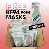 (FREE🔥) 100pcs POSH KF94 Mask Melange Cocoa (C11)