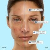 Face Polishing Scrub & Exfoliator for Smooth Hydrated Skin, dual exfoliation, texture refining, collagen care