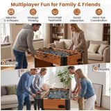 Competition Size Foosball Table with 22 Players and Reinforced Metal Rods, Indoor Soccer Game Table, Family Recreation Centerpiece, Multiplayer Arcade Action