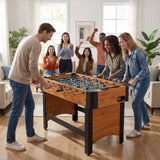 Competition Size Foosball Table with 22 Players and Reinforced Metal Rods, Indoor Soccer Game Table, Family Recreation Centerpiece, Multiplayer Arcade Action