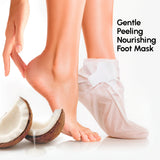 3-in-1 Exfoliating & Hydrating Foot Peel Mask Socks – Baby Soft Feet Treatment, Coconut Oil Care- foot peel socks, callus softening, cracked heel care