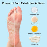 3-in-1 Exfoliating & Hydrating Foot Peel Mask Socks – Baby Soft Feet Treatment, Coconut Oil Care- foot peel socks, callus softening, cracked heel care