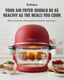 Fritaire Self-Cleaning Non-Toxic Glass Air Fryer 9-in-1 Countertop Oven, Teflon-Free Air Fryer, PFAS-Free Cooker, Convection Oven - Cherry