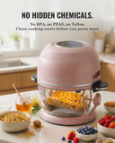 Fritaire Self-Cleaning Non-Toxic Glass Air Fryer 9-in-1 Countertop Oven, Teflon-Free Air Fryer, PFAS-Free Cooker, Convection Oven - Lavendar