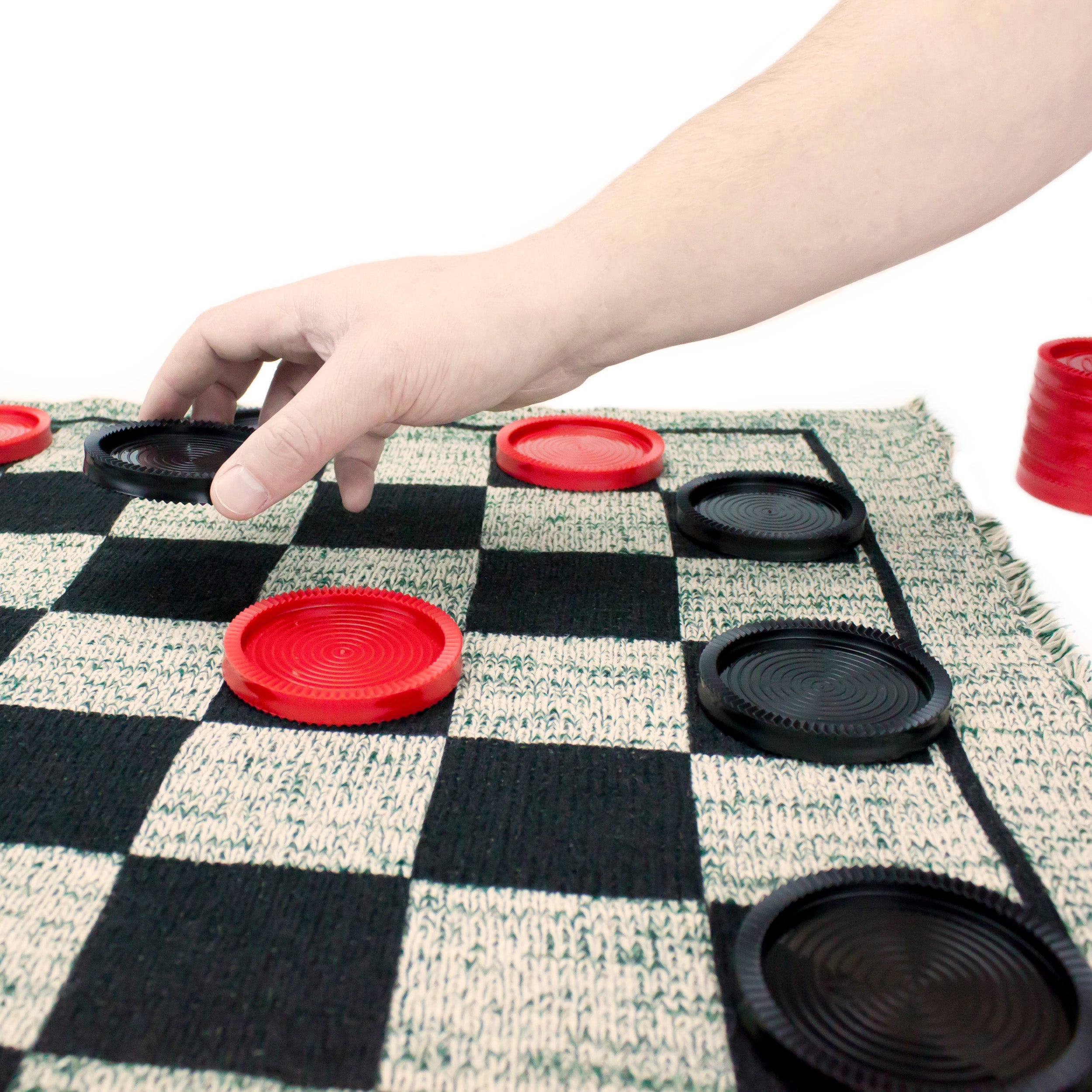 Checkers On Rug 3-in-1 Giant Checkers Rug – Oversized, Versatile, Outdoor – Be Healthy