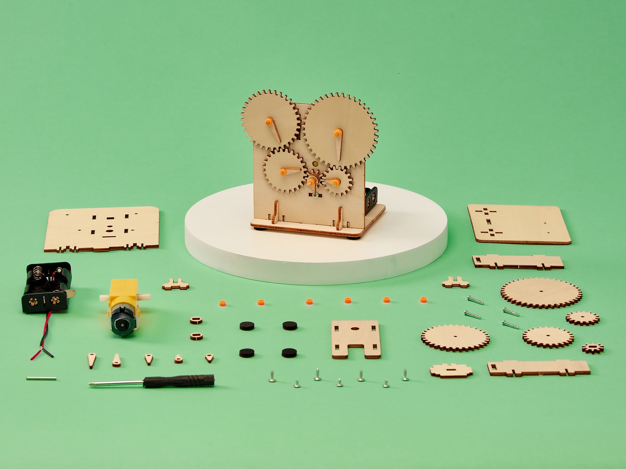 Gear Train DIY Kit, Educational STEM Toy – Gear Mechanism, STEM Project, Engineering Kit