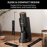 Geimori GU38 Single Dose Coffee Grinder – 38mm Conical Burr Electric Grinder, Stepless Precision Control, Ultra-Slim Metal Coffee Mill-conical burr grinder, single dose system, zero retention design