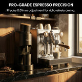 Geimori GU38 Single Dose Coffee Grinder – 38mm Conical Burr Electric Grinder, Stepless Precision Control, Ultra-Slim Metal Coffee Mill-conical burr grinder, single dose system, zero retention design