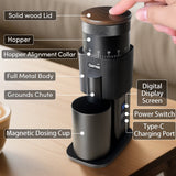 Geimori T38 Pro Portable Coffee Grinder – 38mm Conical Burr Precision Mill, Stepless Grind Control, Long-Lasting Battery Grinder-portable grinder, conical burr system, rechargeable coffee mill