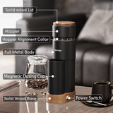 Geimori T38 Plus Portable Coffee Grinder – 38mm Conical Burr Precision Mill, Stepless Grind Control, Zero Retention Coffee Grinder-portable coffee grinder, anti-static system, precision burr grinder