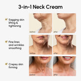Collagen Neck Firming Cream with Gua Sha Massager for Lifting & Smoothing, neck tightening, anti wrinkle care, skin firming