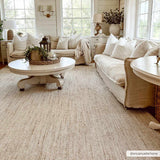 Gowan Beige Minimalist Area Rug – natural texture, modern simplicity, farmhouse