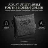 Premium Leather Golf Utility Pouch with 360° Swivel Clip and Soft Lining, Valuables Organizer, Golf Bag Accessory, Travel Essentials Carrier