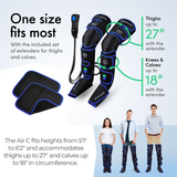Air-C Leg Massager for Compression Recovery & Everyday Comfort, Home Leg Therapy, Muscle Relaxation System, Swelling Relief