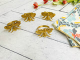 Honey Bee Cloth Napkins, set of four - Bee Print Napkins, Cotton Dining Towels, Reusable Table Linens
