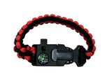Orange Survival Bracelet 5-in-1 Multifunctional – paracord bracelet, camping gear, emergency tool