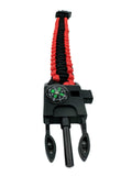 Orange Survival Bracelet 5-in-1 Multifunctional – paracord bracelet, camping gear, emergency tool