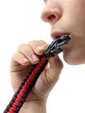 Orange Survival Bracelet 5-in-1 Multifunctional – paracord bracelet, camping gear, emergency tool