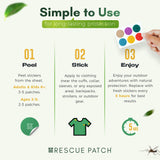 Rescue Patch Plant-Based Mosquito Repellent Patches for Adults – wearable insect repellent, outdoor protection, essential oil patches